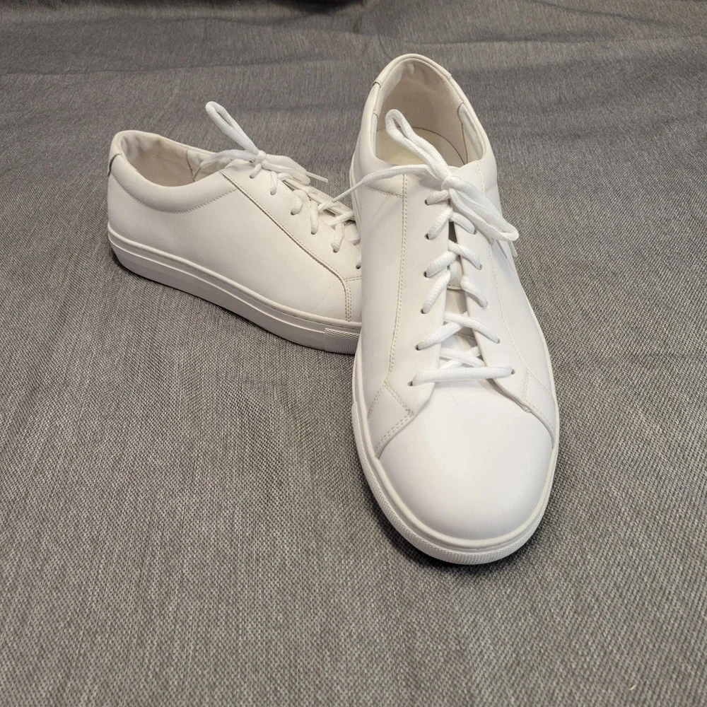 New Republic Kurt Leather Sneakers Mens 13 White Low Top Trainers NR-01-025-001